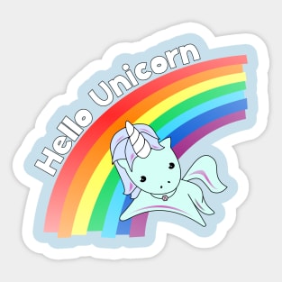 Hello Unicorn Sticker